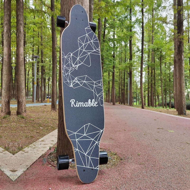 RIMABLE 41 Inch Freestyle Topmount Longboard Skateboard - Beginner Cruiser Freestyle Maple Wood Deck Cruising Long Board Skateboard for Teenagers,Kids and Adults - Image 2